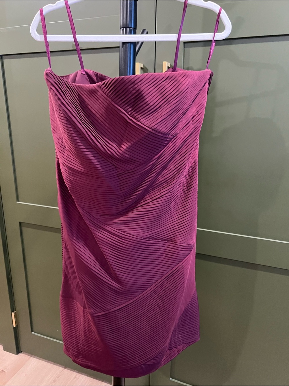 Ann Taylor Raspberry Strapless Mini Dress